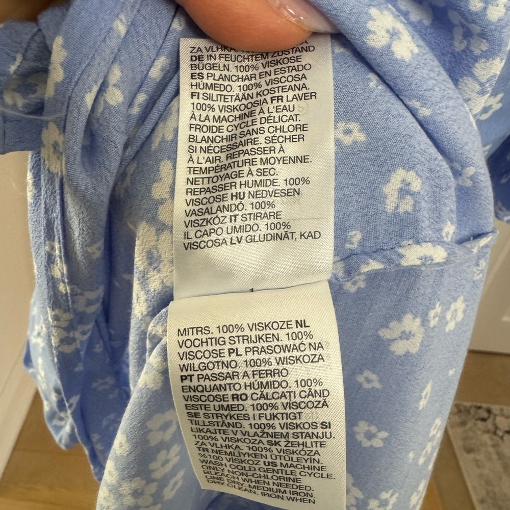 NWOT Los Angeles Atelier & Other Stories Light Blue Floral Maxi Dress EUR 38 - Picture 8 of 9